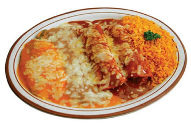 8. Two Enchiladas and One Chile Relleno.